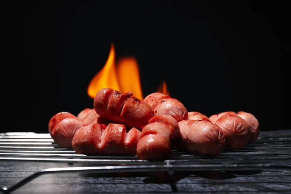 Concept Nourriture Savoureuse Mini Saucisse Grillée — Photo