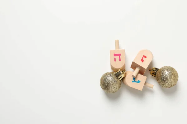 Concept of Jewish holiday, Hanukkah, top view