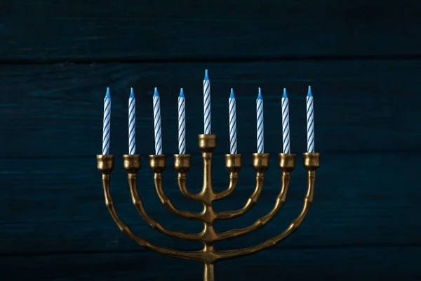 Pojęcie Święta Żydowskiego Chanuka Widok Góry — Zdjęcie stockowe