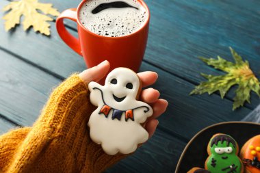 Concept of Halloween sweets, funny sweets, close up