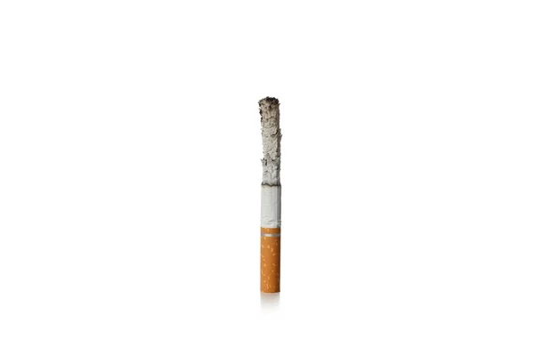 Pojem Poškození Kouření Cigarety Izolované Bílém Pozadí — Stock fotografie