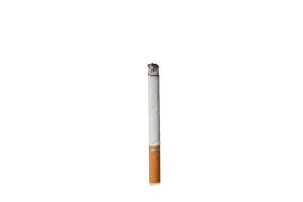 Notion Mal Fumer Cigarette Isolée Sur Fond Blanc — Photo