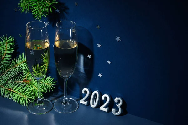 Concept of Change of year 2022 and 2023, space for text