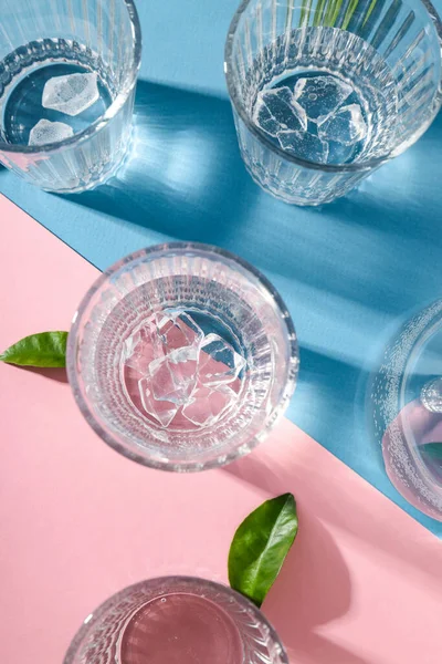 Concept Thirst Freshness Fresh Water Top View — Stock Photo, Image