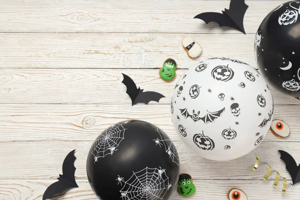 Begreppet Halloween Halloween Ballong Utrymme För Text — Stockfoto