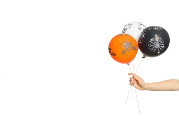 Konzept Der Halloween Stimmung Halloween Luftballons Isoliert Auf Weißem Hintergrund — Stockfoto