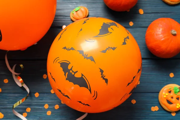 Begreppet Halloween Humör Halloween Vibbar Ballonger — Stockfoto