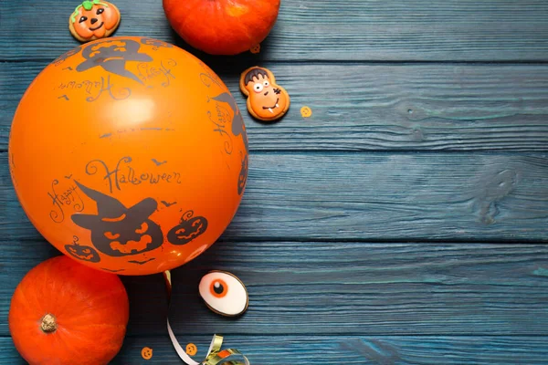 Begreppet Halloween Halloween Ballong Utrymme För Text — Stockfoto