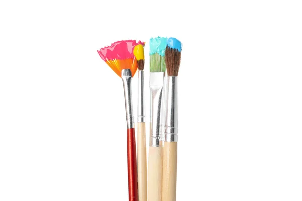 Paint Brushes Paint Isolated White Background — Stock Photo, Image