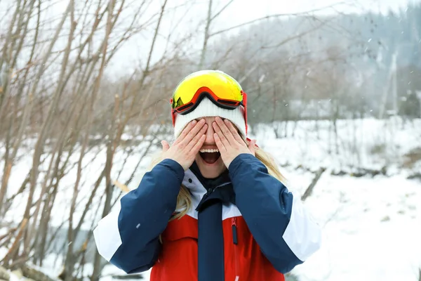 Concepto Actividades Invernales Esquí Snowboard —  Fotos de Stock