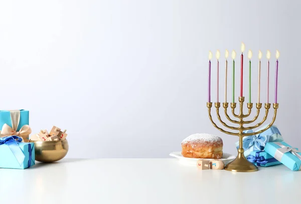 Concepto Vacaciones Invierno Judías Vacaciones Hanuka —  Fotos de Stock