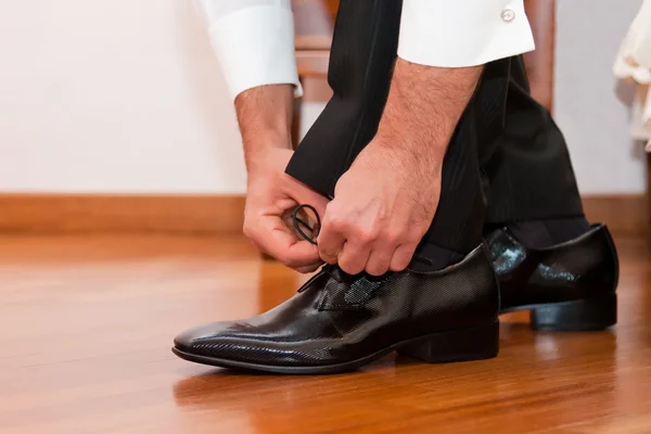 Schoenen van de bruidegom — Stockfoto