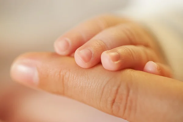 Dětské a mateřské ruce — Stock fotografie