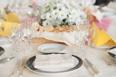 Düğün için hazırlanan masa