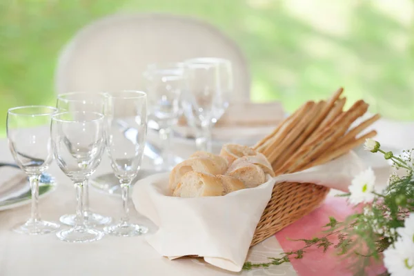 Table prepared for the wedding — Stock Photo, Image
