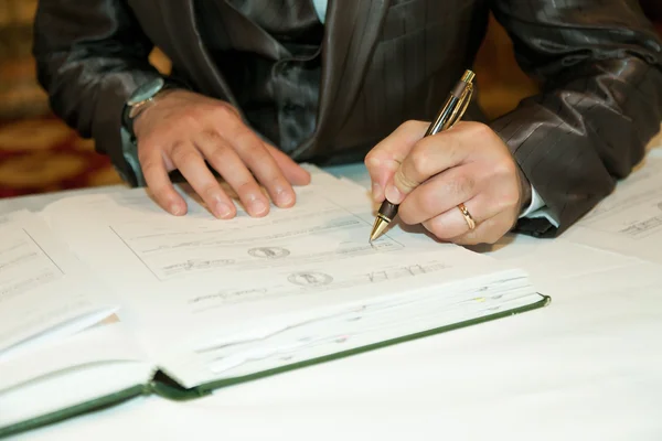 Wedding signature — Stock Photo, Image