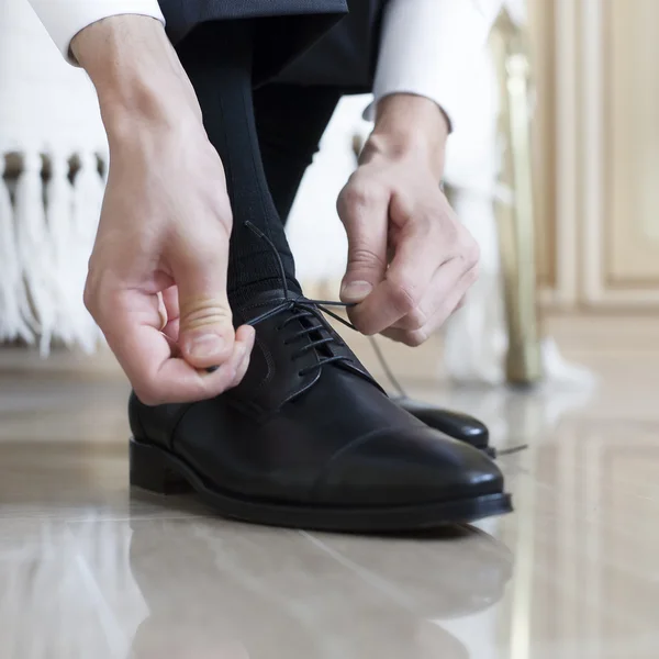 Schoenen van de bruidegom — Stockfoto