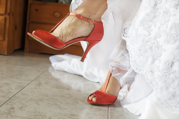 Bride shoes — Stock Photo, Image