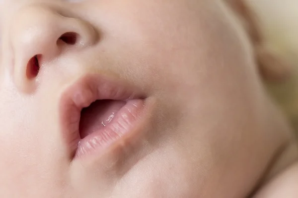 Close up mouth of a baby boy — Stock Photo, Image