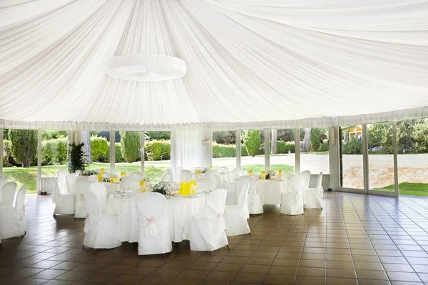 Mesas de recepção de casamento — Fotografia de Stock