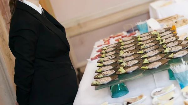 Buffet mit Vorspeisen oder Fingerfood — Stockfoto