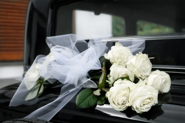 婚车装饰花 — 图库照片