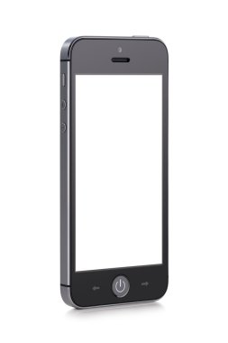 siyah modern mobil akıllı telefon boş ekran ile