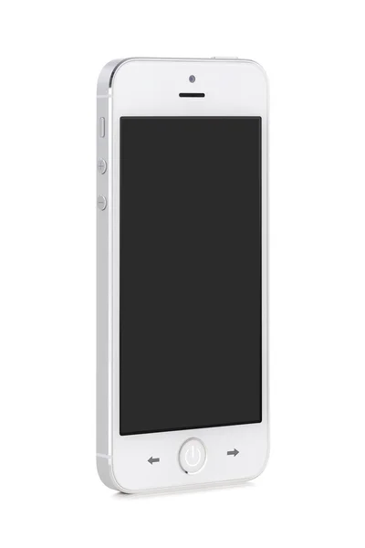 Smartphone mobile moderno bianco con schermo bianco — Foto Stock