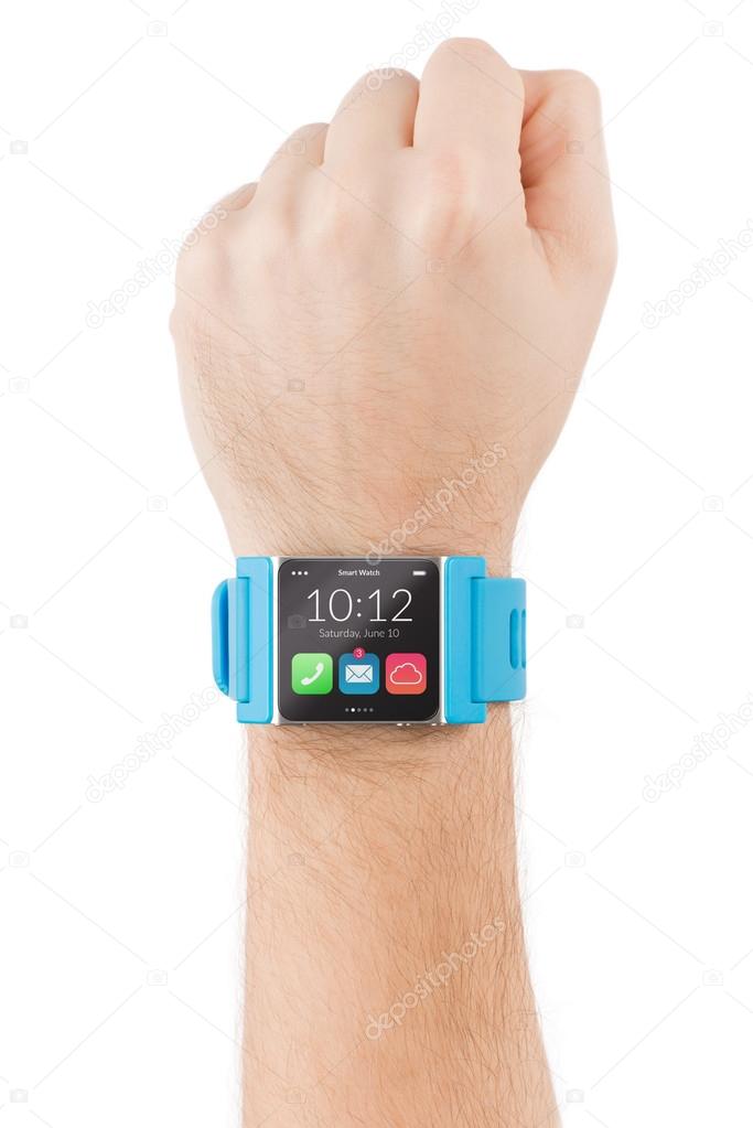 Hand with smart watch