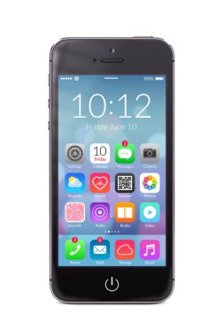 uygulama simgeleri ekranda siyah modern smartphone