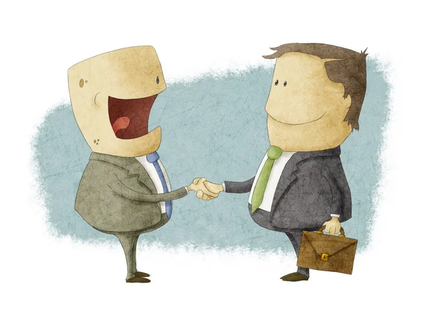 anlaşma üzerinde el sallayarak