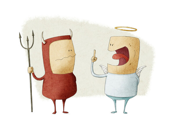 Ангел зол, крича демона
