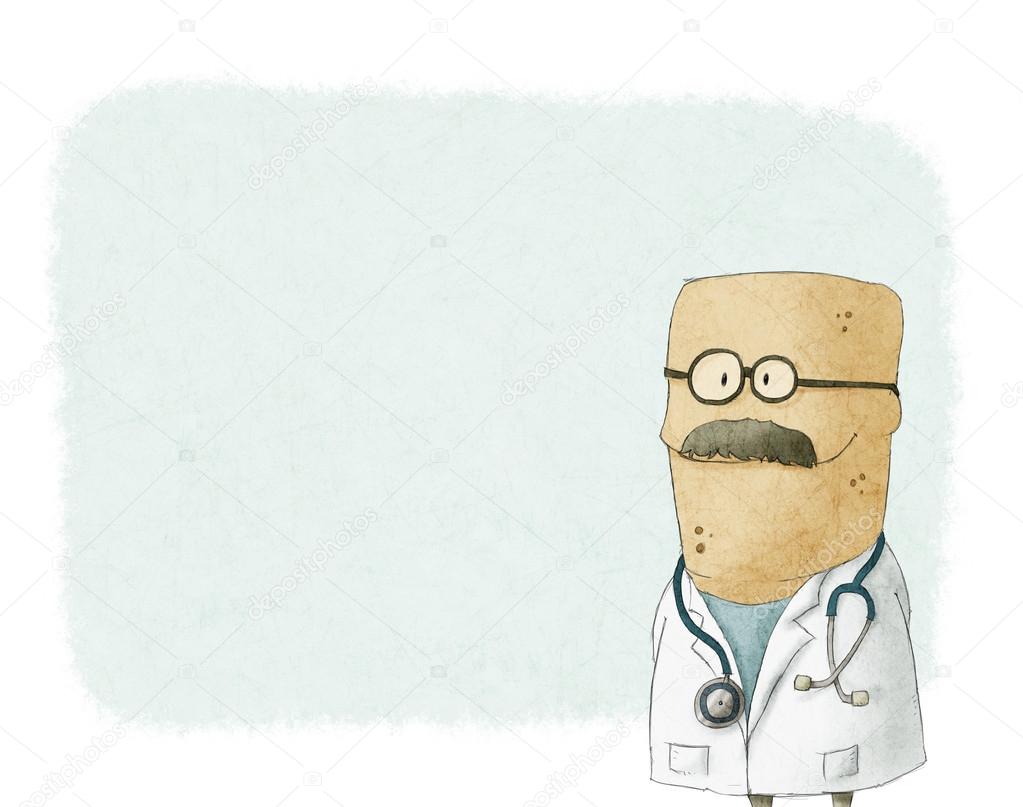 Cartoon cute doctor