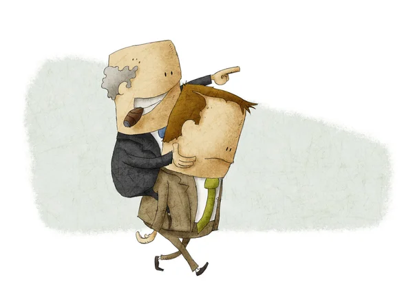 bir patron piggybacking çalışan