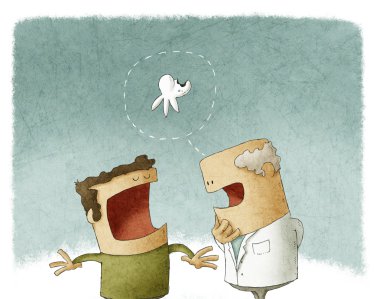 diş hekimi hastası için bir diş boşluğu hakkında konuşmak
