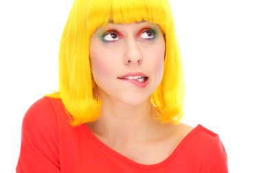 dudak ısırma kadın