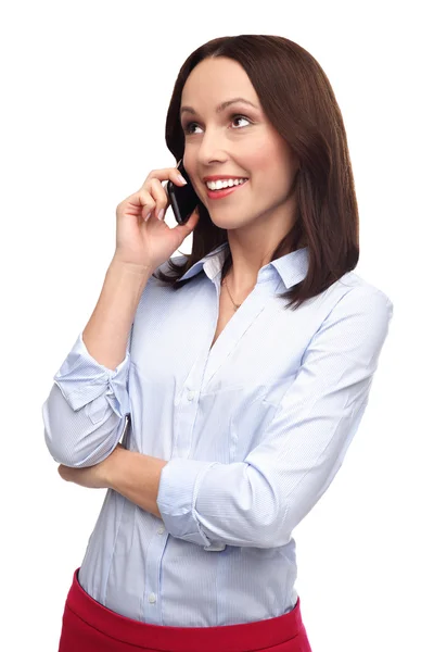 Businesswoman with mobile phone — Stock Photo, Image