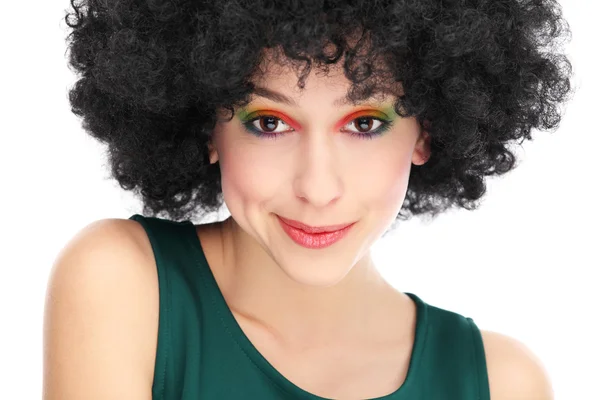 黒アフロのヘアスタイルを持つ女性 — ストック写真