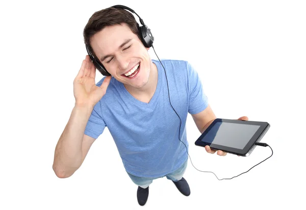 Man with mp3 player — Stock Photo, Image