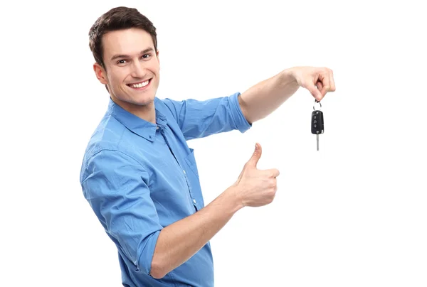 Man with Car Keys — Stock Photo, Image