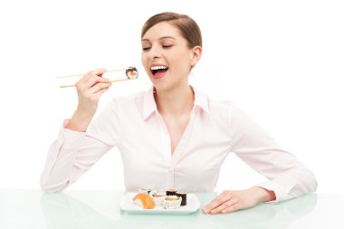 suşi yemek güzel bir kadın