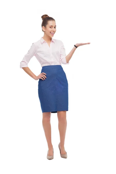 Businesswoman presenting something Stock Photo