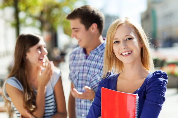 Three young friends — Stock Photo, Image