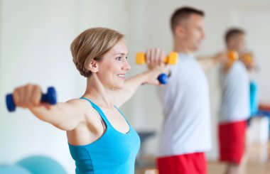 dumbell ile çalışma dışarı Çift