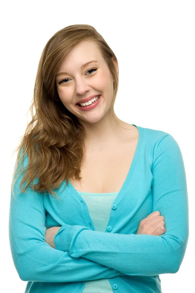 Atraktivní mladá žena stojící — Stock fotografie