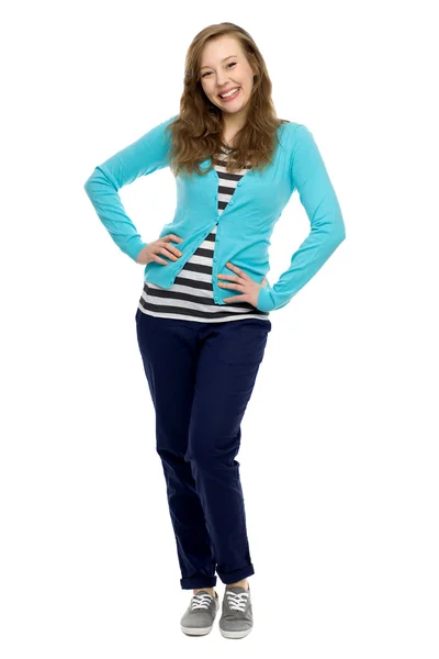 Full body of a casual young woman — Stock Photo, Image