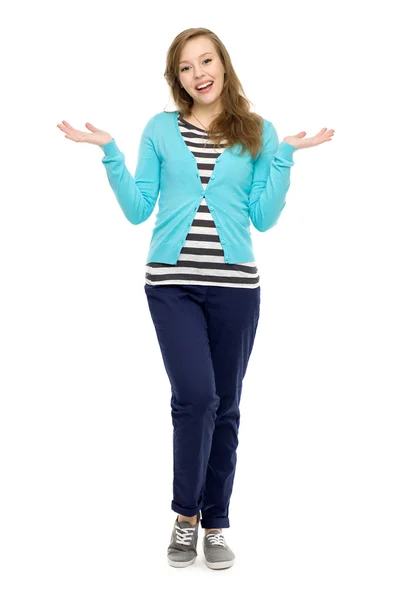 Full body of a casual young woman — Stock Photo, Image