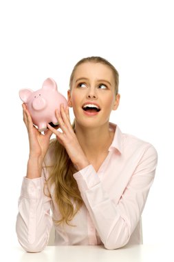 piggybank kadınla