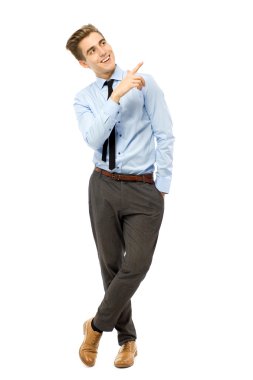 genç işadamı işaretleme