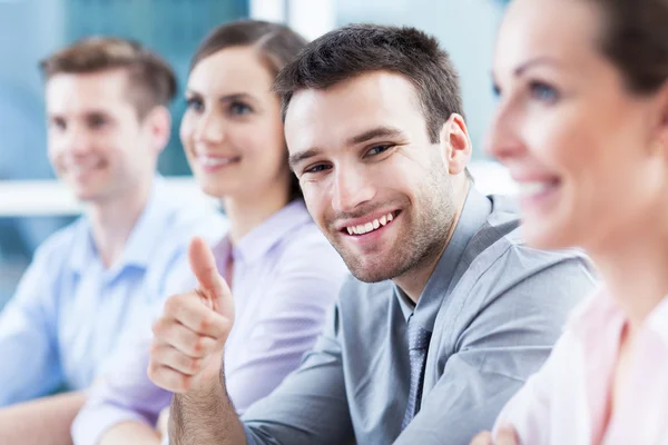 Business team applauding Stock Photo